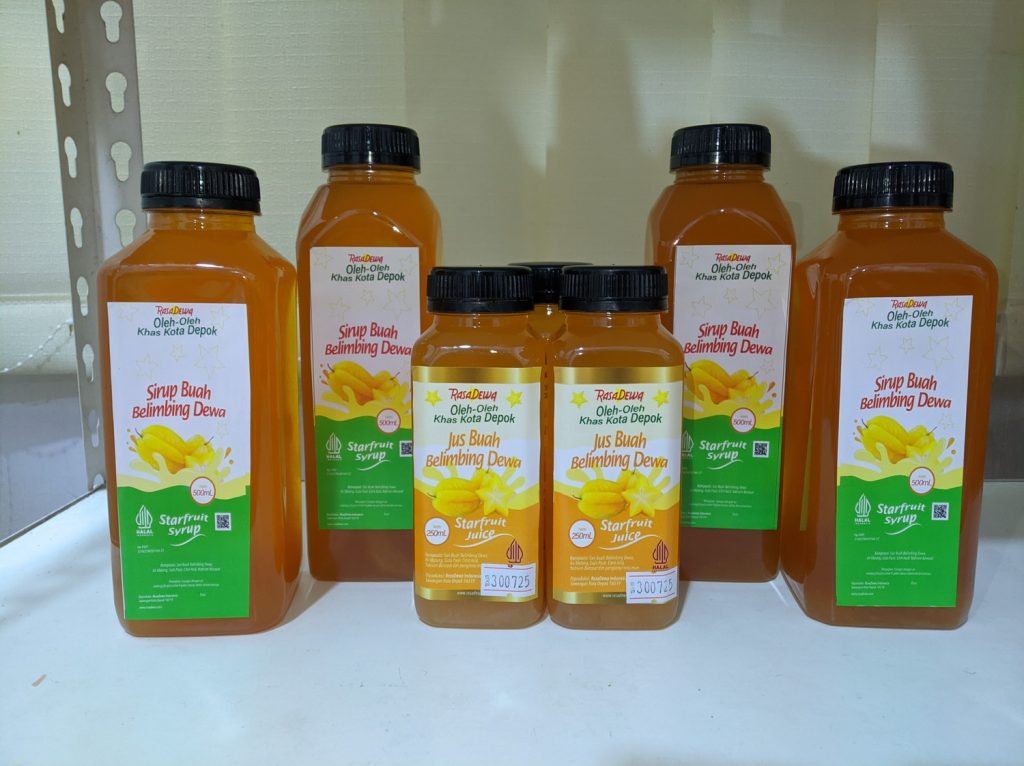 Jus dan sirup belimbing dewa, minuman oleh-oleh khas Depok dari RasaDewa